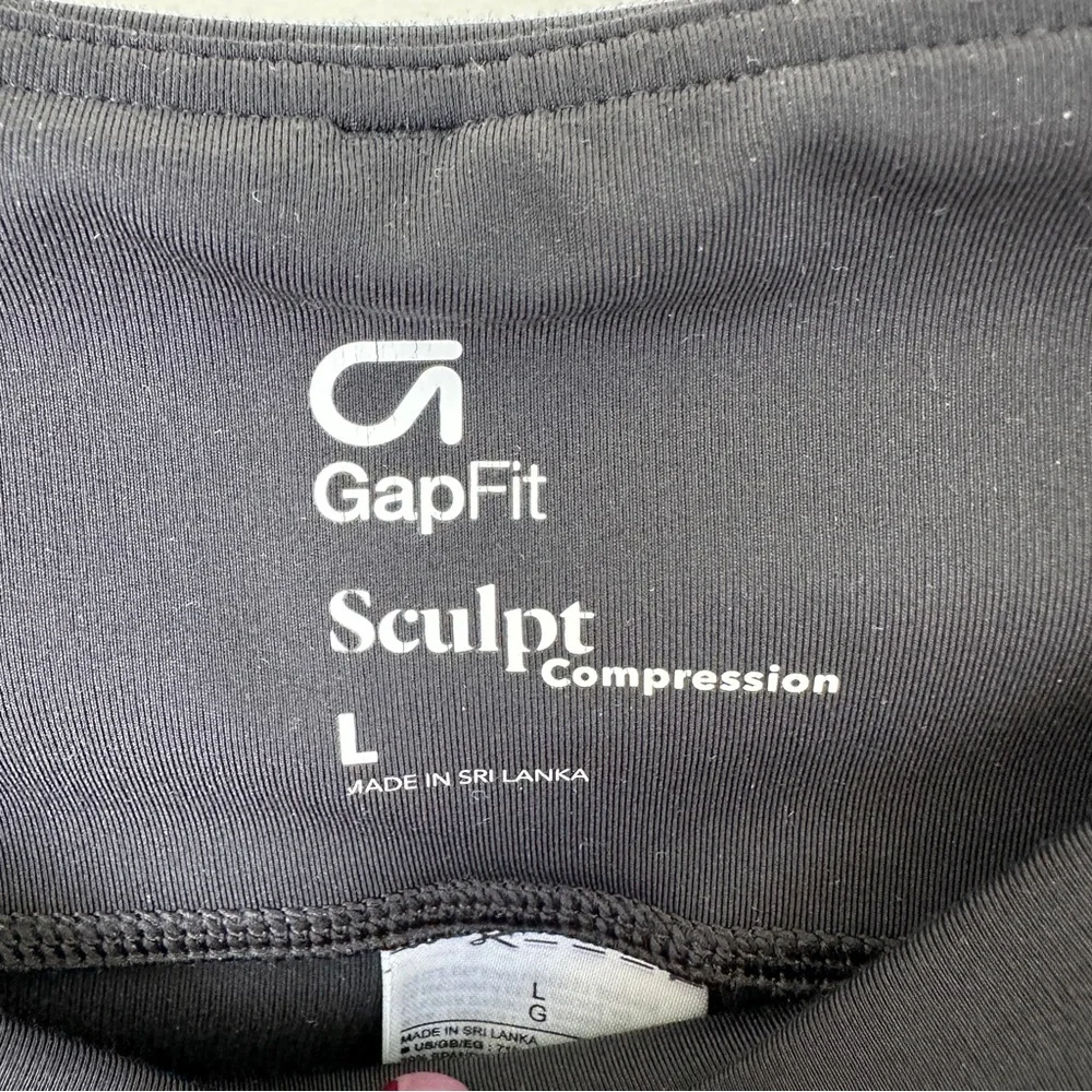 GAP Fit Sculpt Compression Moto Leggings Black Size Large
